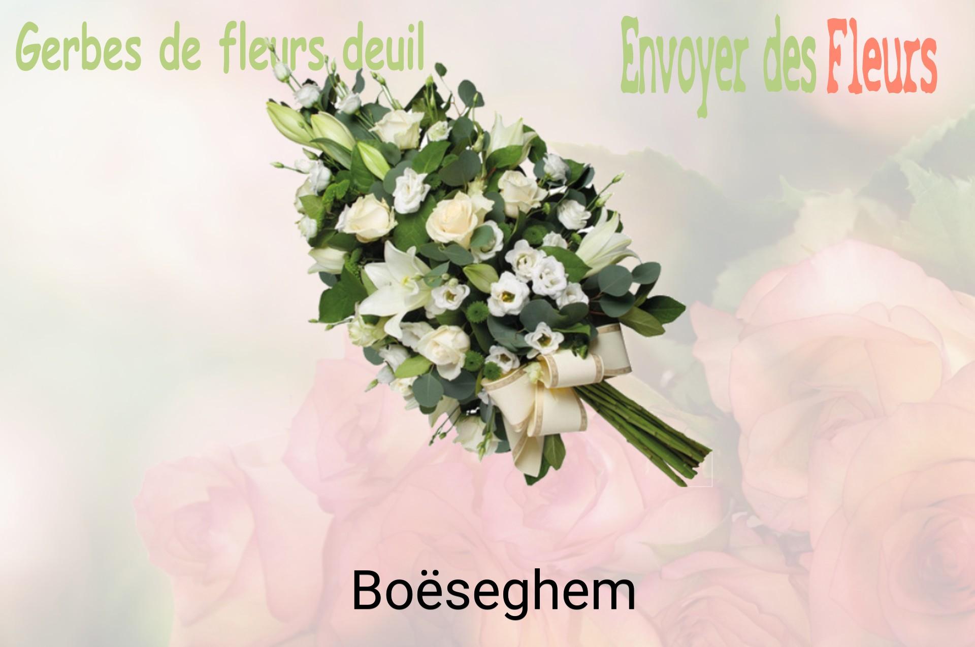 Gerbe de fleurs de deuil livrée à Boëseghem
